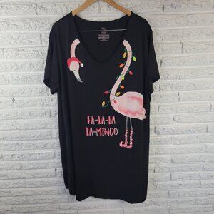 Secret Treasures 2X 3X Plus Flamingo Christmas Holiday Nightgown NOV30E